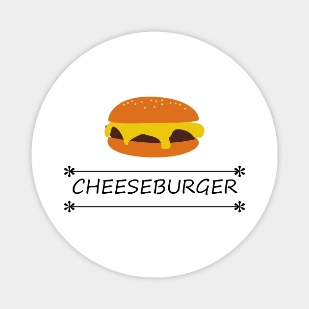 Cheeseburger burger fast food Magnet by Johnny_Sk3tch